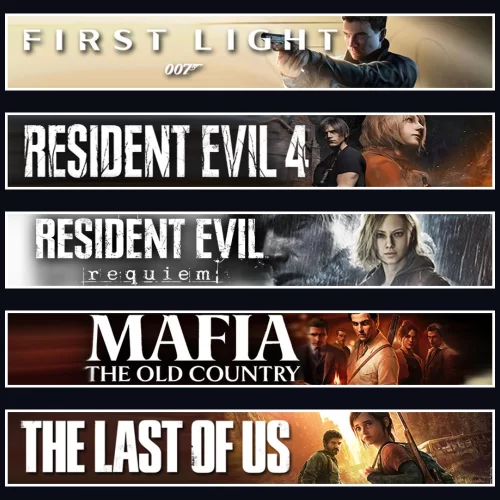 007 +Evil 4 +Evil 9 +Mafia +TLOU1